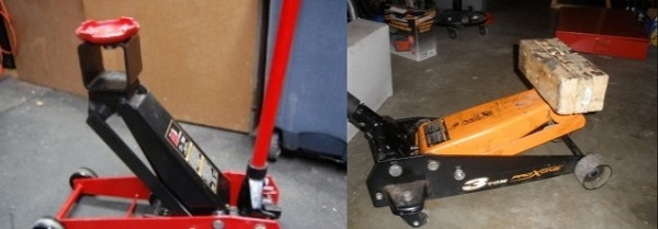 Homemade floor jack extensions