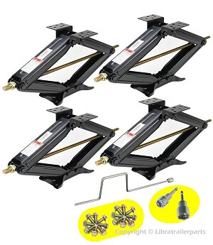 LIBRA Set of 4 5000lbs RV Trailer Stabilizer Levelling Scissor Jacks