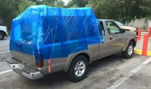 How to keep the luggage dry in a truck bed